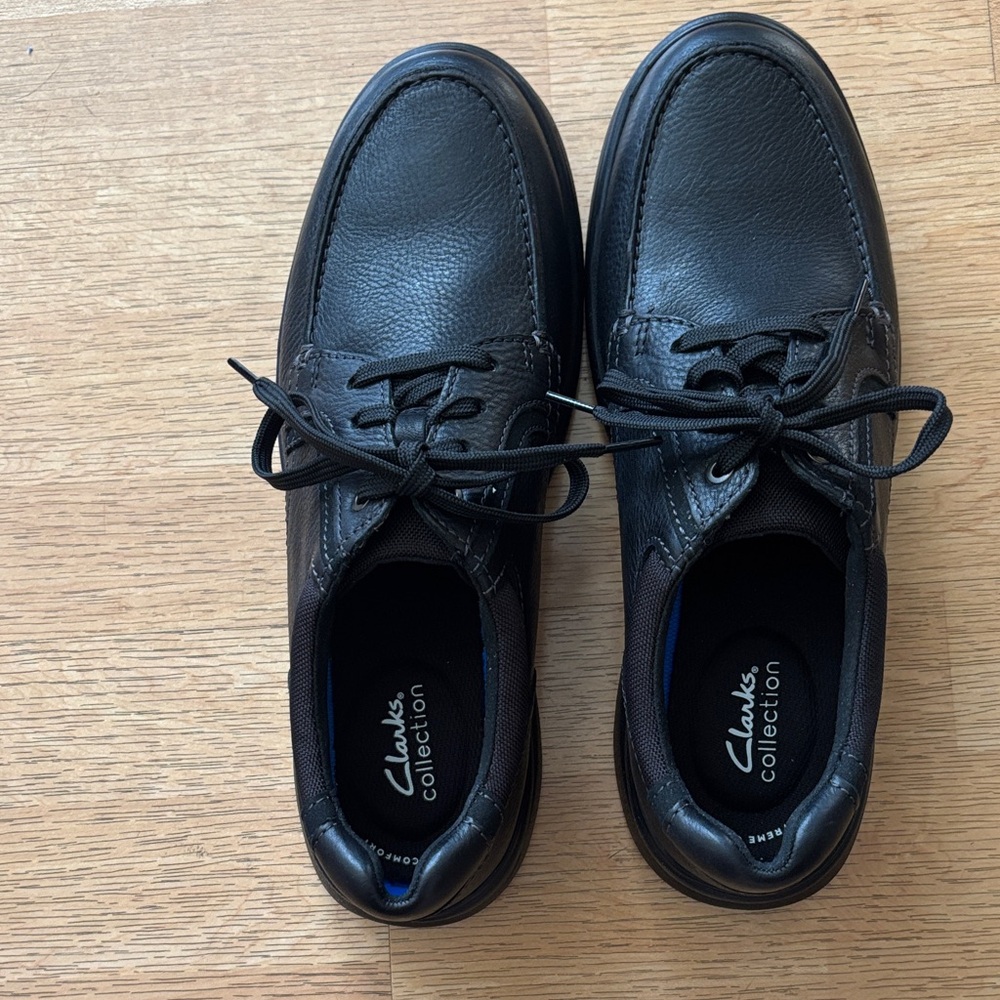 Clarks Black Leather Men's Loafers